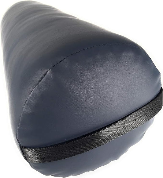 Fluffy Massage Bolster Pillow by NRG - 8"W x 26"L Full Round Massage/Spa Table Bolster with Carrying Strap - Supports Neck, Knees or Ankles - PVC Free Vinyl Upholstery - CFC Free Foam - Color: Agate