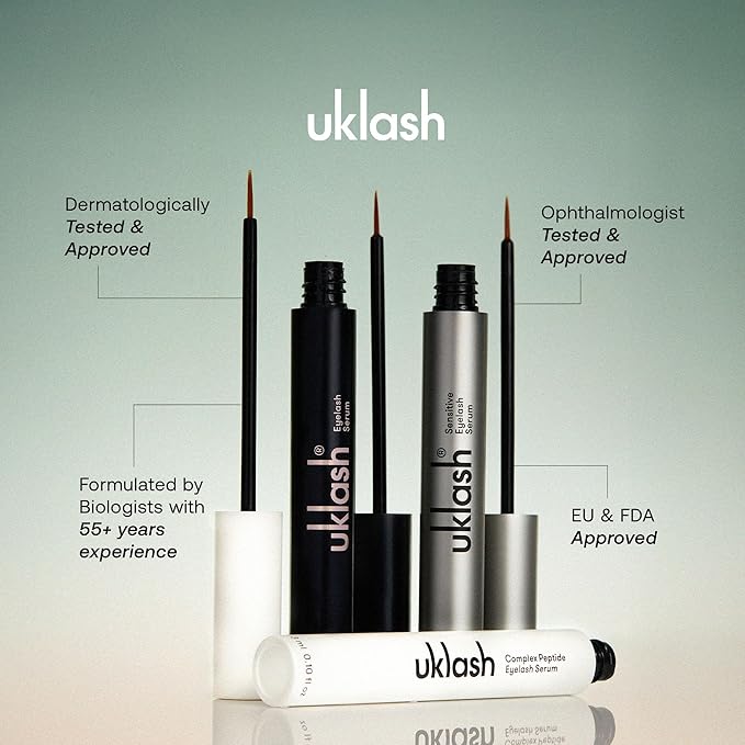 UKLASH Eyelash Growth Serum - #1 Rated Lash Serum for Longer, Fuller Lashes - Formula for Naturally Longer Lashes and Extensions - Vegan & Cruelty-free