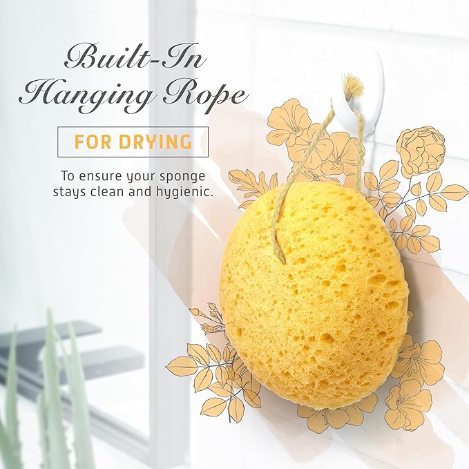 Spongentle Deep Cleansing Body Loofah Sponge, Natural Colors, for Bath and Shower, Multiple Textures for Gentle and Deep Exfoliation, Generous and Rich Lather, (Pack of 2)