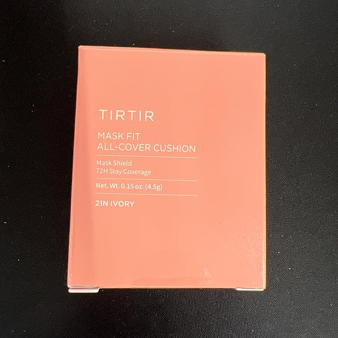 [*Mini Size*] TIRTIR All Cover Pink Cushion | Korean Cushion Foundation, (#21N Ivory, 0.15 Fl Oz)