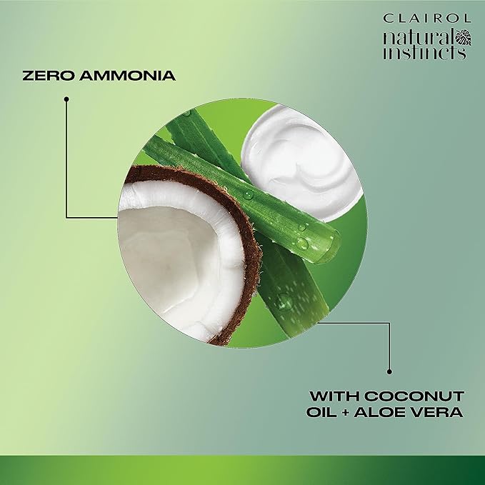 Clairol Natural Instincts Demi-Permanent Hair Dye, 4 Dark Brown Hair Color, Pack of 3