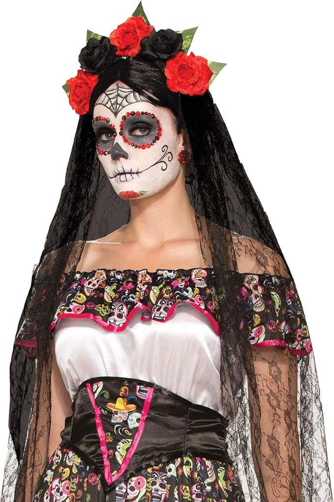 Forum Novelties Costume Day of The Dead Face Paint Makeup Kit, Net Wt. 14 g/.5 Oz