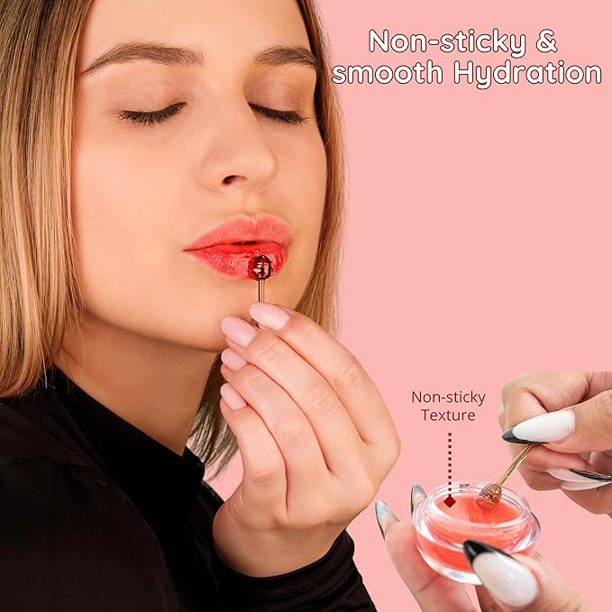 Original My Bee Balm Lip Balm - Watermelon Hydrating Balm Honey Pot for Dry, Chapped & Cracked Lips with Propolis, Honey & Vitamin E - Soften, Smooth & Reduce Lip Lines (Pack of 2)