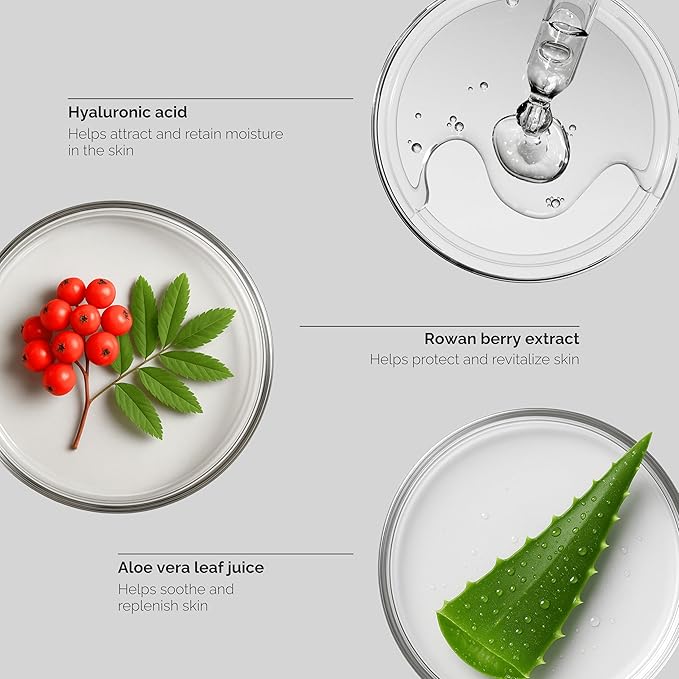 Nordisk Element Men’s Moisturizing Day Cream with Hyaluronic Acid & Rowan Berry Extract Deep Hydration Lightweight Vegan Non Greasy Face Moisturizer Paraben Free Sulfate Free Clean Ingredients 1.7oz