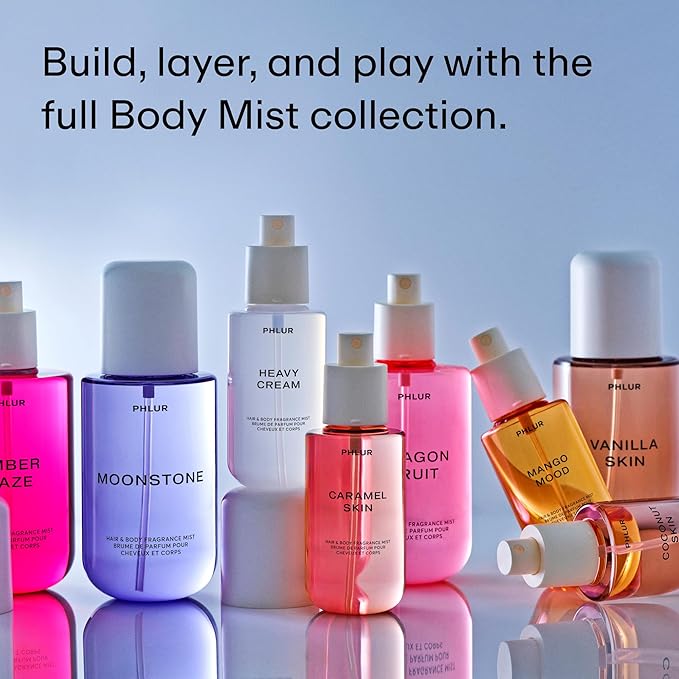 PHLUR Moonstone Body Mist - Hair & Body Mist Fragrance - Apple, Lemon, Jasmine, Sandalwood & Vanilla Body Spray (8 Fl Oz)