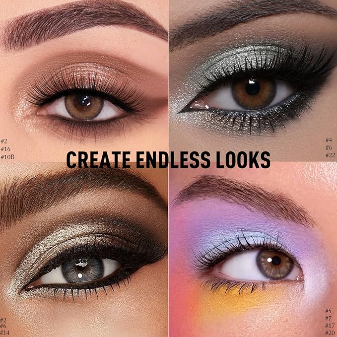 Rose Gold Shimmer Eyeshadow Stick, Waterproof Cream Eye Shadow Pencil Long-Lasting Crease-Proof Glitter Eyeshadow Crayon Smooth High Pigmented Highlighter Neutral Eye Shadow Liner Makeup