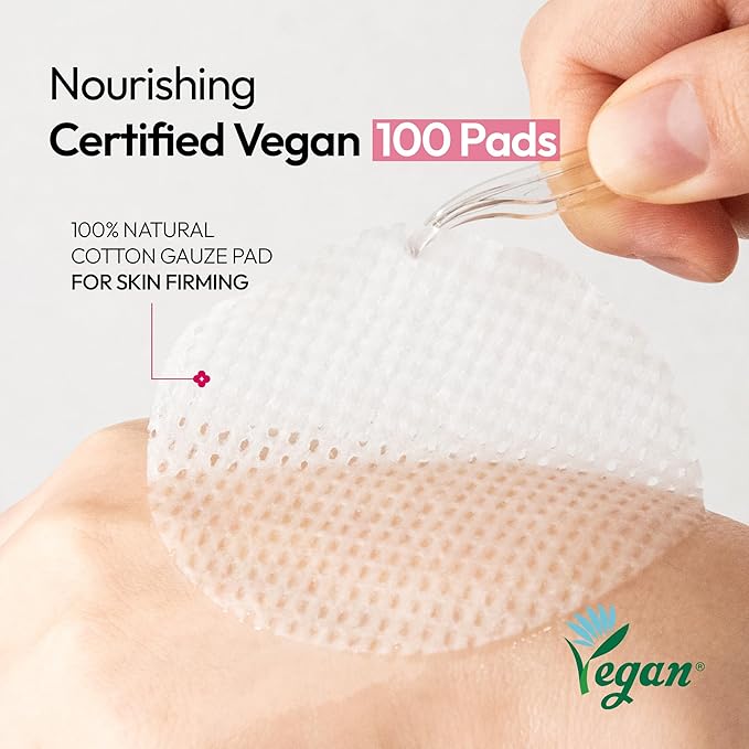 FreeGo Deep Collagen Daily Nourishing Pad (100 Pads), K-Beauty Facial Toner Pads for Dull and Coarse Skin, Instant Bouncy Skin Firming