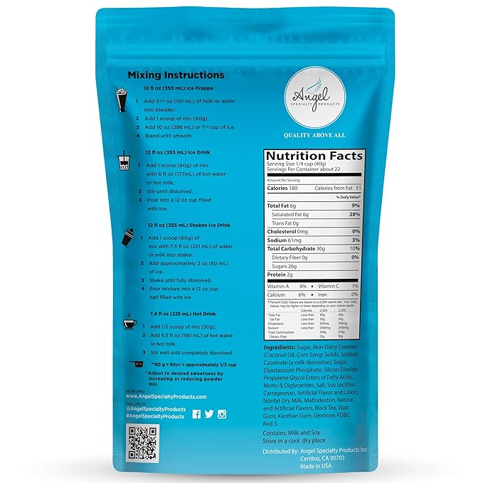 Sakura Latte Blended Crème by Angel Specialty Products [2 LB] [22 Servings]