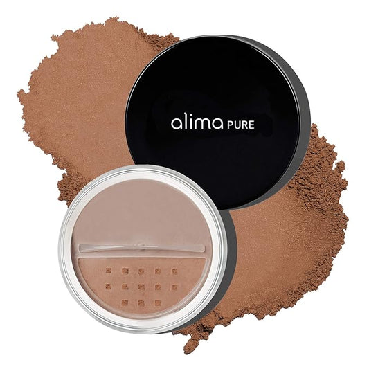 Alima Pure Matte Foundation Loose Mineral Powder Foundation Makeup, Loose Powder Makeup Oil Free Talc Free Powder, Natural Makeup Mineral Foundation Full Coverage Natural Foundation Powder .16 oz/4.5g