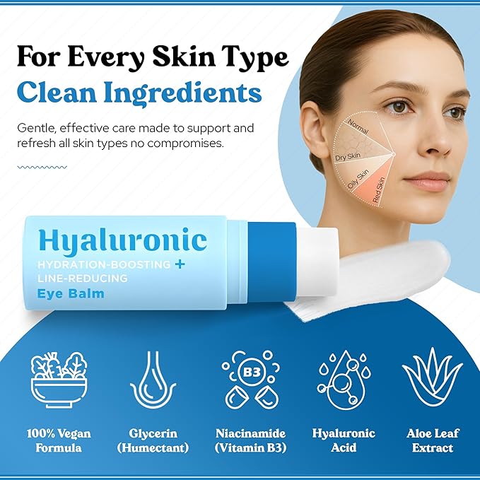 BellaBLISS Hyaluronic Eye Balm Reduces Anti-Aging Dryness and Fine lines, Hydrating - under eye cream - Made in korea 0.35 oz / 10 g - Pack of 1