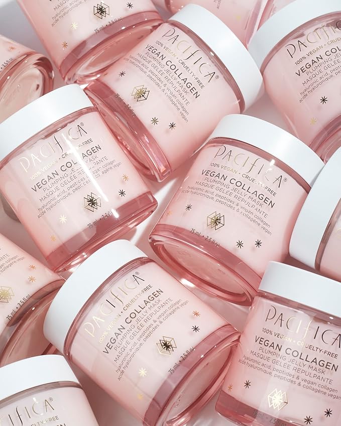 Pacifica Vegan Collagen Plumping Jelly Mask – Overnight Hydrating Face Mask with Vegan Collagen, Squalane & Hyaluronic Acid, Deep Moisture for Plump, Dewy Skin, Glass Skin Glow, Clean Beauty Skincare