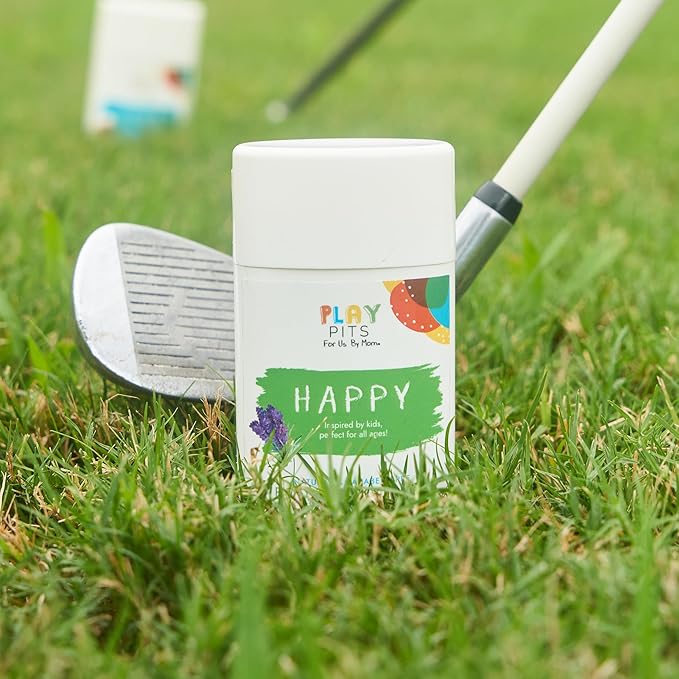 PLAY PITS - Natural Kids Whole Body Deodorant - Safe for Girls and Boys w/Sensitive Skin of All Ages - Clean, Non-Toxic, & Paraben Free - HAPPY Scent - Infused w/Lavender Essential Oils – 2.65Oz