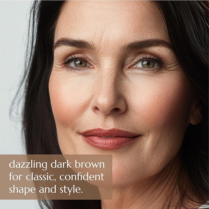 Chella Eyebrow Cream, Dazzling Dark Brown - Vegan, Cruelty Free, Paraben Free, Gluten Free Eyebrow Pomade Makeup - Long Wearing, Velvet Consistency, Water Proof