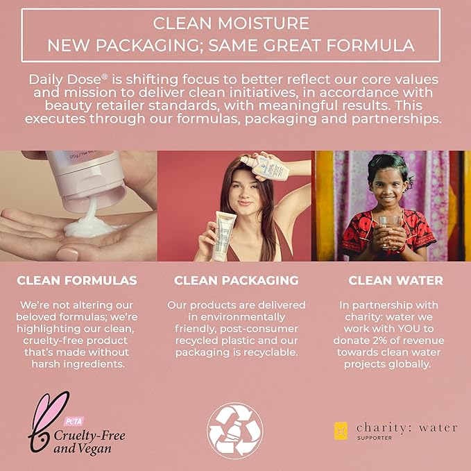 DAILY DOSE Effortless Detangler Spray & Leave In Conditioner for Dry, Damaged, & Frizzy Hair. Instantly Softens, Smooths & Adds Shine. For Kids & Adults. Award-winning, Vegan, Sulfate-Free, Color Safe