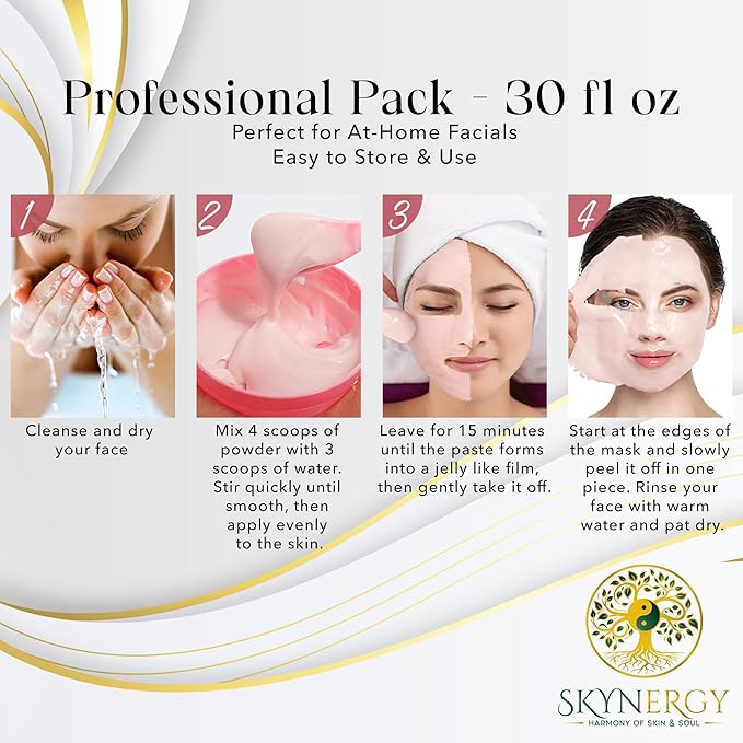 Hyaluronic Acid Jelly Mask - Professional Grade HydroGlo facials professional Peel Off Face Mask for Skin Hydration, Radiance, Reduced Fine Lines, and Pigmentation | 30 fl oz