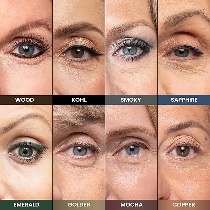 PrimeEyes Glide Eyeliner for Mature Women – Waterproof, Long-Stay and Mess-Proof – Gel Creme Texture, Discreet Sharpener and Effective Smudger (Copper Metallic)