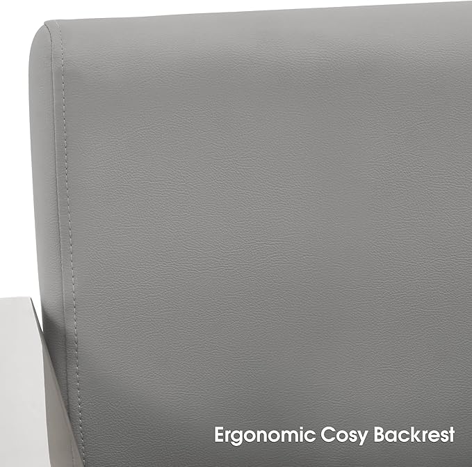 BarberPub Classic Recline Hydraulic Barber Chair Salon Spa Chair Hair Styling Beauty Equipment 3021 (Grey)