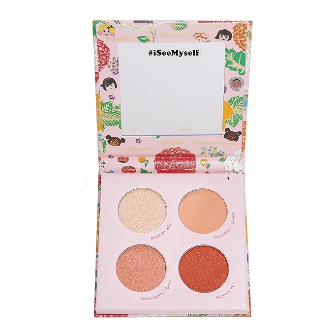 Winky Lux Charmsters Tenacious Palette, Eyeshadow Palette with Pink, Peach and Red Eyeshadows, Makeup Palette