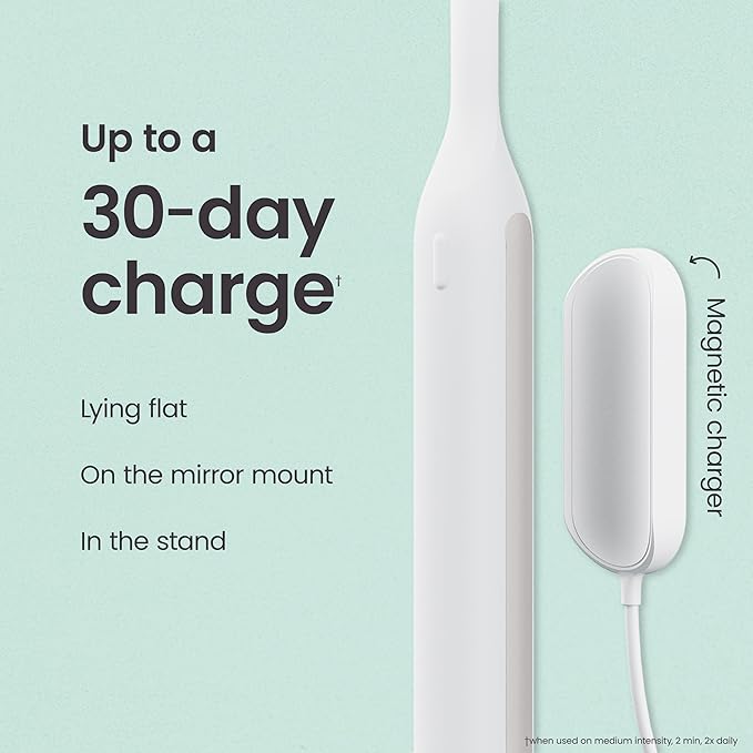 Quip Ultra Next Generation Smart Toothbrush - Timed Electric Toothbrush with Case - Replaceable Brush Head, Soft Bristles, Silicone Handle, 30-Day Battery Life - Travel Toothbrush - Stone