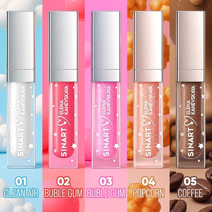 Epic Lip Oil, Moisturizing Lip Treatment, Non-Sticky Formula Lip Gloss,High Shine Finish 01