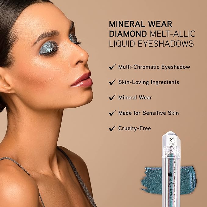 Cream Eyeshadow By Physicians Formula Mineral Wear Diamond Metallic Liquid Eyeshadow Beam of Blue