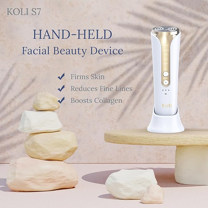 Skin Firming Facial Device, 6-in-1 Beauty Device for Home Use, 5-Level Skin Rejuvenation and Toning Tool for a Radiant Glow