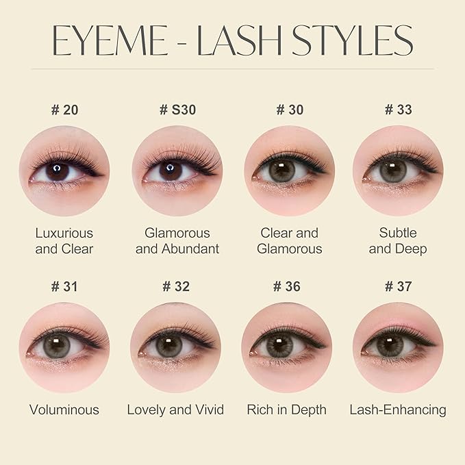 EYEME Eyelash NO.32 – 5 Set Pack, Soft Wispy False Eyelashes with a Natural Extension-Like Look, Lightweight with Longer Center Fibers for Brighter Eyes, K-Beauty