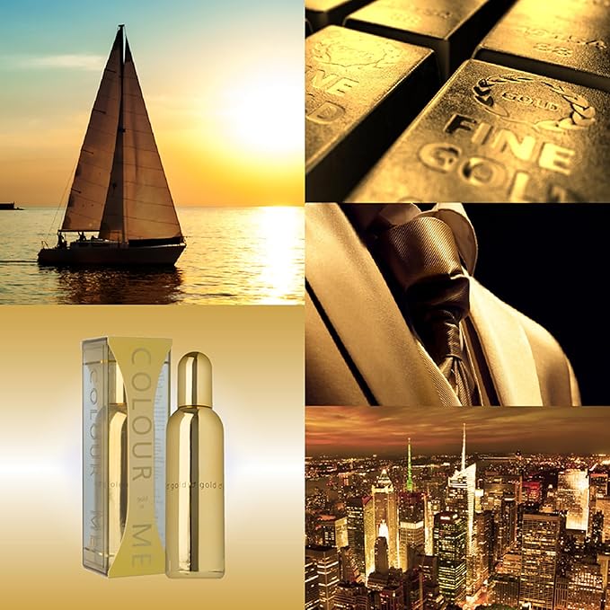 COLOUR ME Gold Homme Perfume. 100 ml Eau de Parfum Men, Luxury Fragrance - Aftershave, Long Lasting Perfumes for Men by Milton-Lloyd