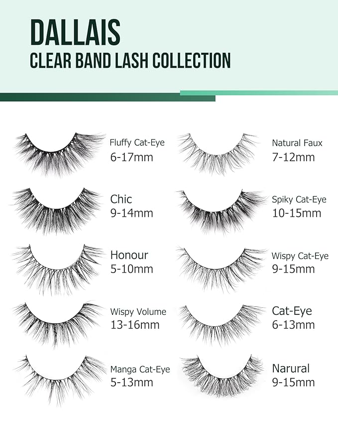 Cat Eye Lashes Wispy False Eyelashes Natural False Lashes Fox Eye Lashes Pack Demi Wispies Eyelashes Thick Mink Lashes Wispy Fake Lashes 7 Pairs