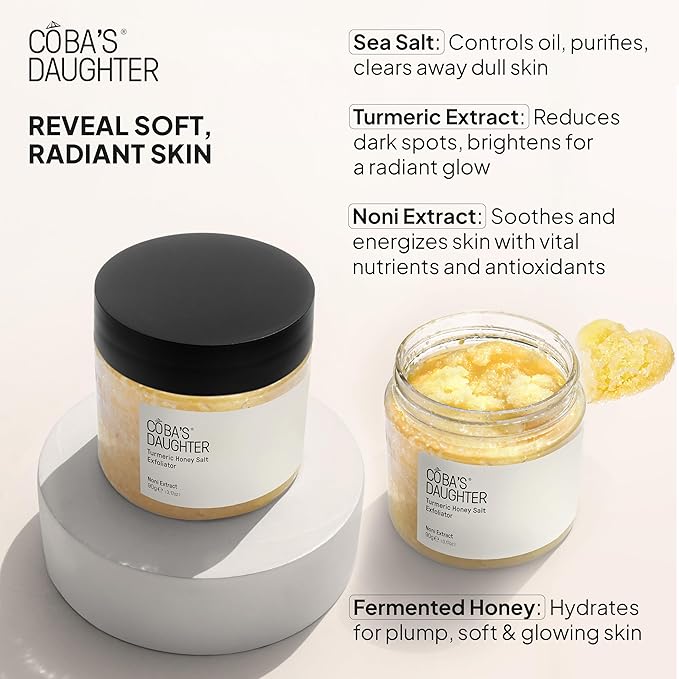 COBA'S DAUGHTER Women Gift Set – 3-Piece Body Care Spa Kit with Honey Turmeric Scrub, Almond Orange Scrub & Aloe Vera Gel – Self-Care Gift Box, Spa Gift Basket, Travel Size Beauty Set