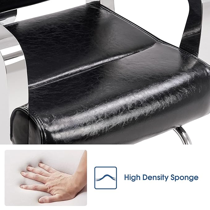 BarberPub Barber Chair Reclining Salon Chair for Hair Stylist, Antique Hair Spa Salon Styling Beauty Equipment 3127(Black)