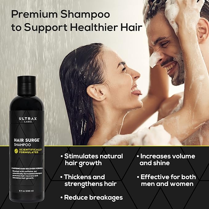 Hair Growth Shampoo for Thinning Hair and Hair Loss Shampoo for Women and Men, Hair Surge 8oz. | 2 Pack