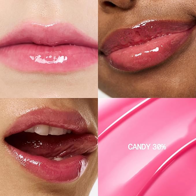 fwee 3D Voluming Gloss 30% (Sheer) | Candy 30% l High Shine, Non-Sticky Lip Gloss for Makeup | Long-Lasting, Moisturizing Gel Formula | 30%, 70% Pigment Options | 5.3g
