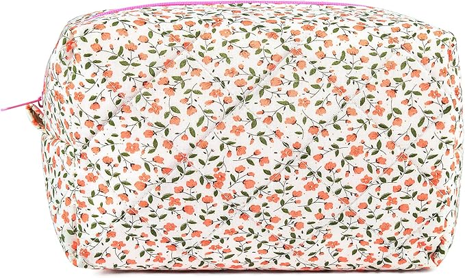 Soidram pink makeup bag floral