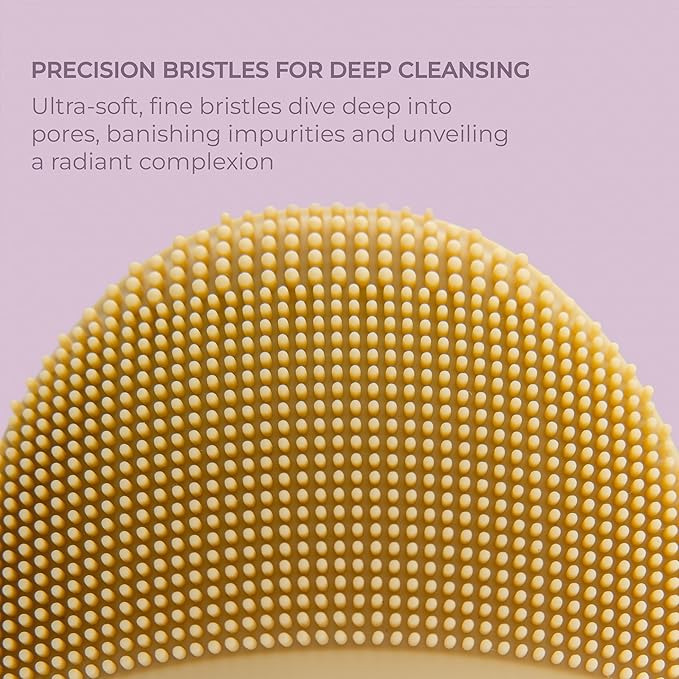 Facial Cleansing Brush | Waterproof Silicone Face Scrubber | Sonic Ultra-Soft Exfoliator | Deep Pore Cleansing Massager | Skincare | Beauty Mother's Day Gift for Women