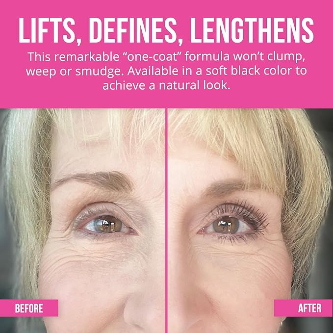 Vibriance Volumizing Tubing Mascara, Soft Black - Hypoallergenic, Moisturizing, Lifting, Long-Lasting - Special Tube Formula for 50+