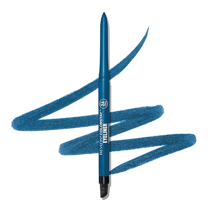REVLON ColorStay Pencil Waterproof Eyeliner, Smudge-Proof, Eye Makeup with Built-In Sharpener, Packaging May Vary, 205 Sapphire, 0.01 oz