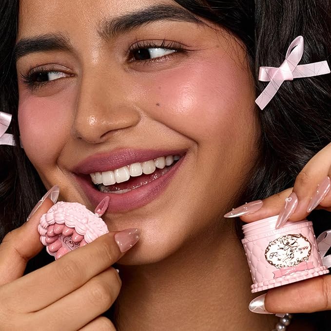 Flower Knows Strawberry Cupid Cake Lip Cream,Velvety-Smooth Matte Liquid Lipstick,Hydrating,Smudge-proof & Stain-Free Lip Stain (V04 Meredith,0.17 Fl Oz)