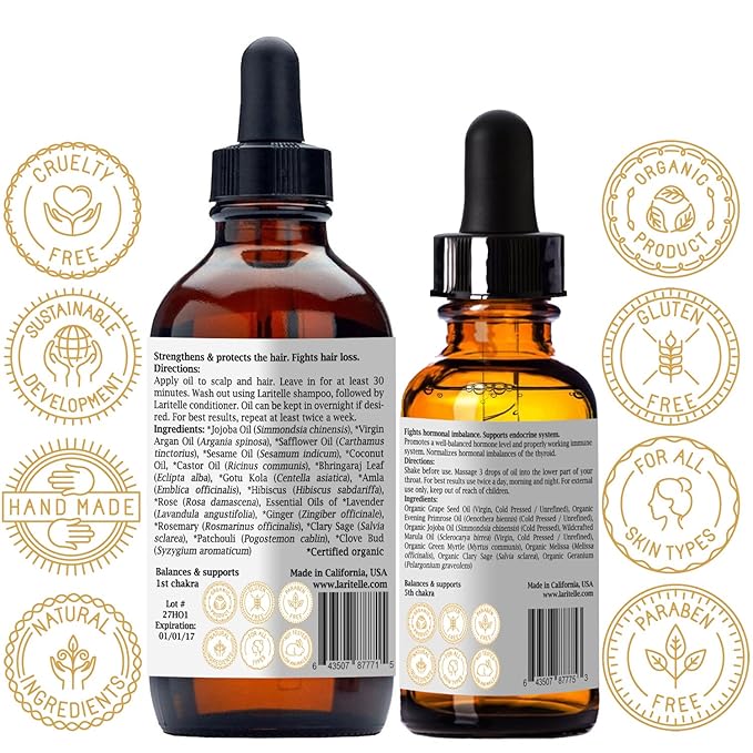 Organic Hair Growth Complex | Promotes New Hair Growth, Nourishes Follicles & Balances Hormones | Hair Loss Treatment | GMO-free