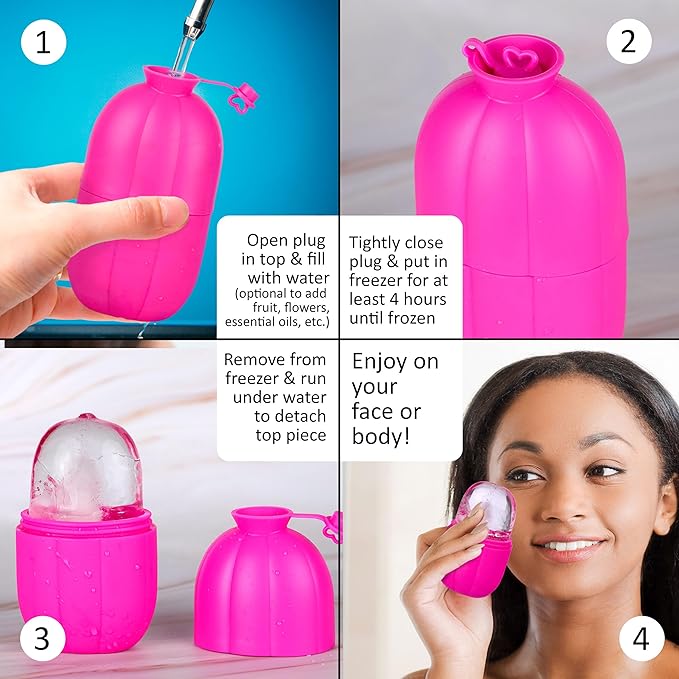 Ice Face Roller - 1pc Ice Roller for Face, Ice Facial Tools, Face Depuffer | Skincare Beauty Tools + Accessories