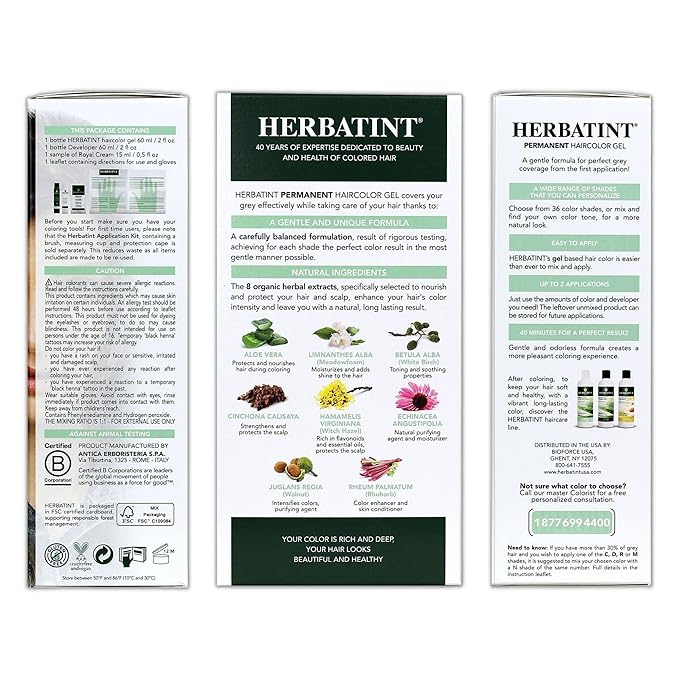 Herbatint Permanent Haircolor Gel, 6N