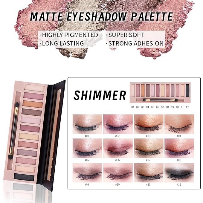 Makeup Set for Women Full Kit, Multipurpose Women’s Makeup Sets, Includes Eyeshadow Palette, Foundation Face Primer, Liquid Lipstick, Eyebrow Pencil Eyeliner Mascara, Makeup Brush