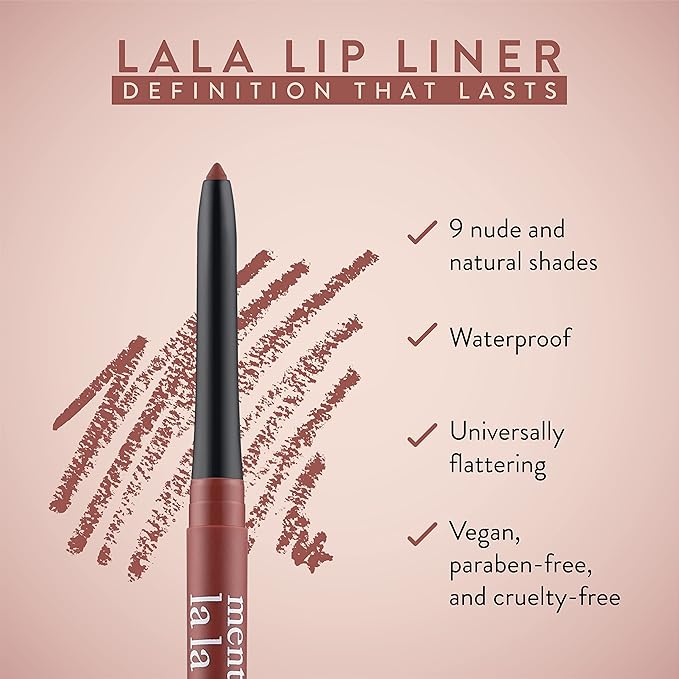 Mented Cosmetics Lip Liner for Women, Dark Brown Lipliner Lip Pencil, Waterproof Lipliner, Vegan + Cruelty Free Makeup, La La
