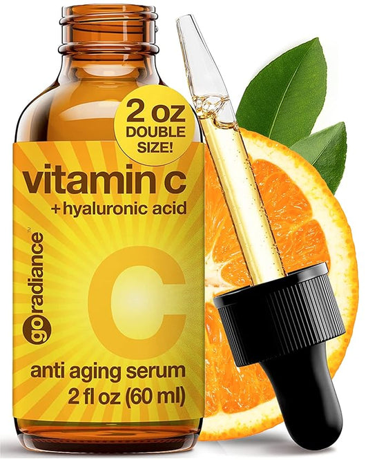 Double Size (2oz), 20% Vitamin C Serum for Face, Hyaluronic Acid, Vitamin C for Face Serum for Women