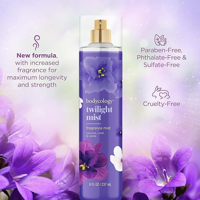 Bodycology Long-Lasting Fragrance Body Mist, Twilight Mist, 8 fl oz