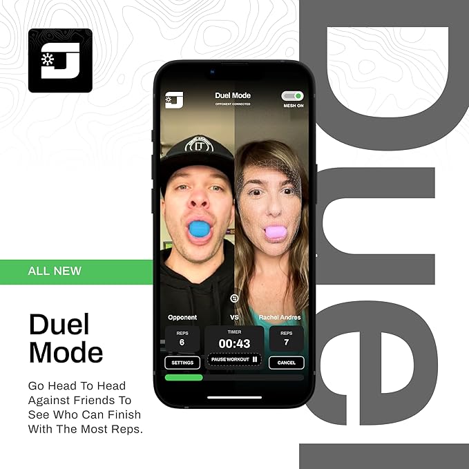 Jawzrsize Pop 'N Go Jaw, Face, and Neck Exerciser - Define Your Jawline, Slim and Tone Your Face, Look Younger and Healthier - Helps Reduce Stress and Cravings - Facial Exerciser