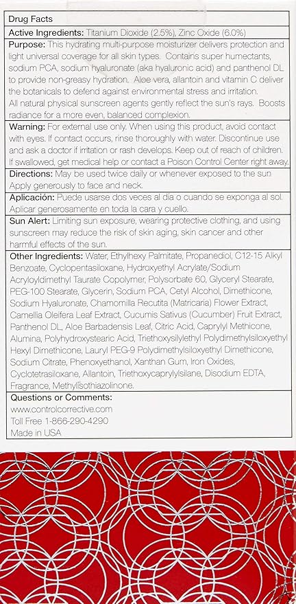 CONTROL CORRECTIVE Tinted Moisturizer With Spf 30, 2.5 Oz - Non-Greasy Hydration, Subtle, Healthy-Looking, Even Out Skin Tone, Moisturizes & Protects, Zinc, Titanium, Natural Sunscreen, Sheer Coverage