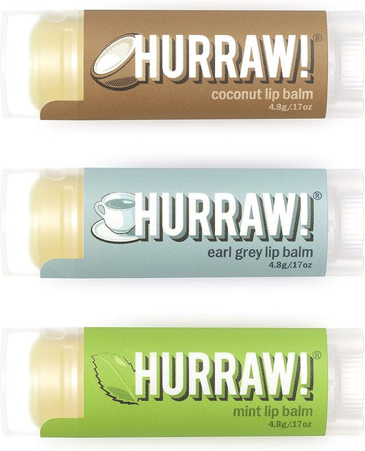 Hurraw! Coconut, Earl Grey, Mint Lip Palm