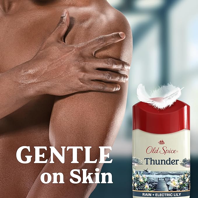 Old Spice Dry Feel Antiperspirant Deodorant for Men, 24/7 Long Lasting Freshness, 24/7 Lasting Sweat & Odor Protection, Gentle on Skin with Skin Conditioners, Thunder Rain + Electric LilyScent, 2.6 oz