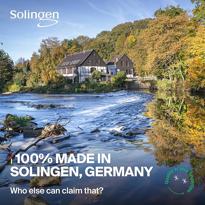 GERMANIKURE Professional Wide Grip Pointed Tweezers - FINOX Stainless Steel Sharp Professional Tweezers in Leather Case - Easy to Use - Ethically Made in Solingen Germany -4405